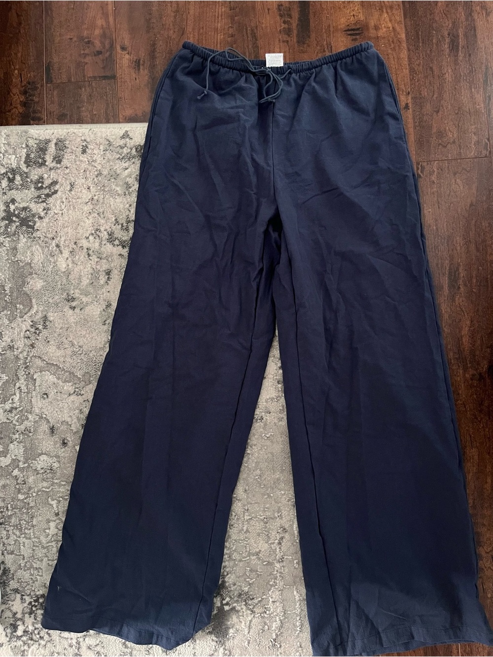 SHEIN women’s linen Navy Drawstring Pants - Classic Comfort